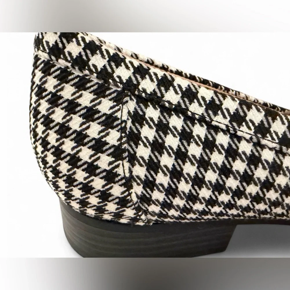 Women’s Bandolino Black and White Houndstooth Slip-On Bow Loafers Sz 7.5 - Picture 11 of 12